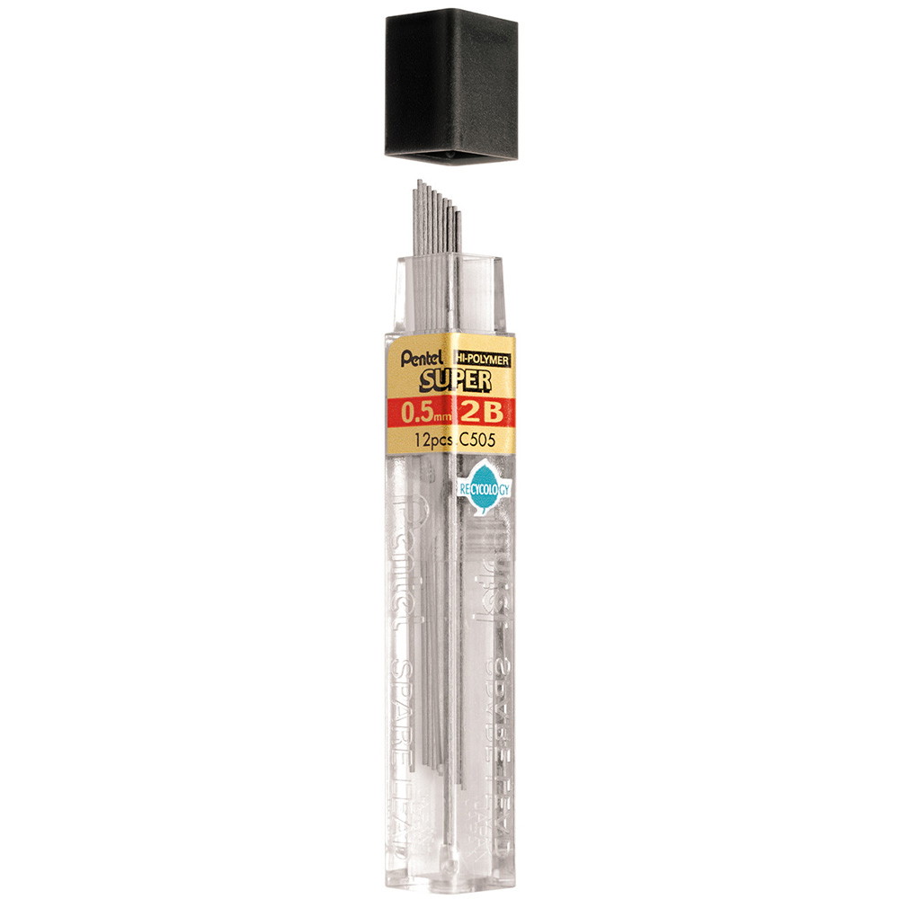 Pentel Hi-Polymer stifter 2B 0,5mm