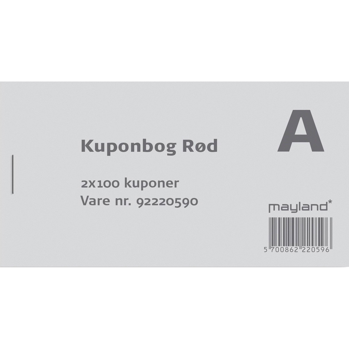 Mayland kuponbog med 2 x 100 blade i rÃ¸d
