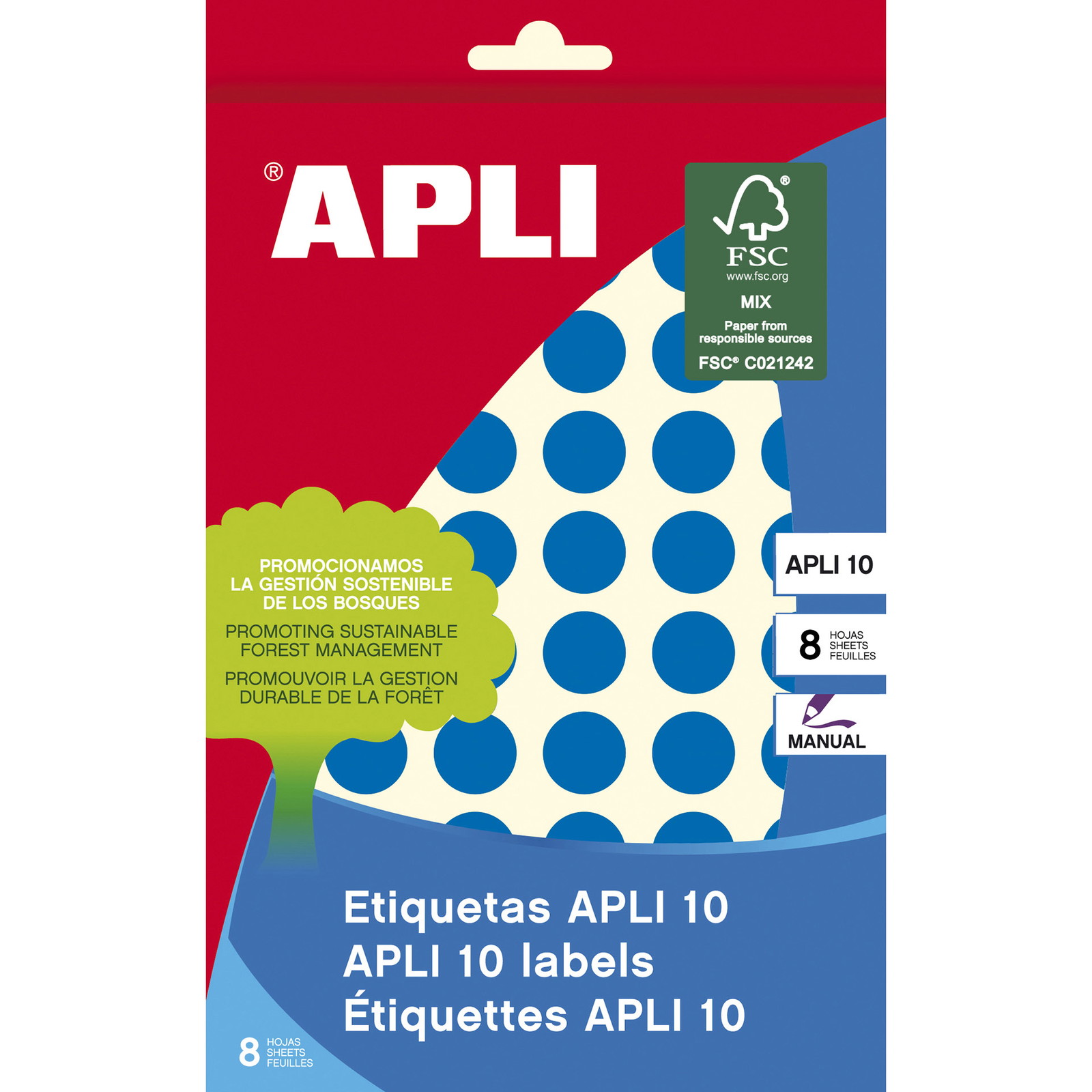 Apli farvedots Ã13mm blÃ¥ 616stk