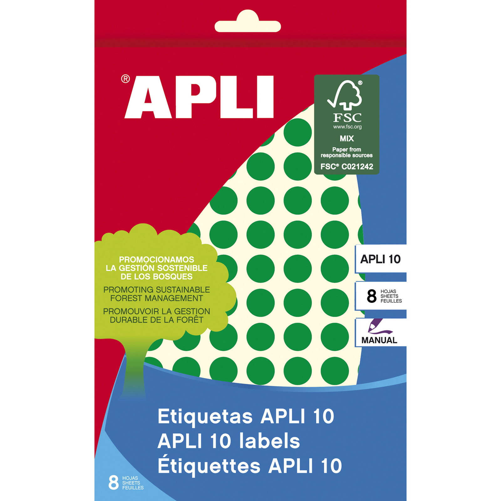 Apli farvedots Ã10mm grÃ¸n 1008stk