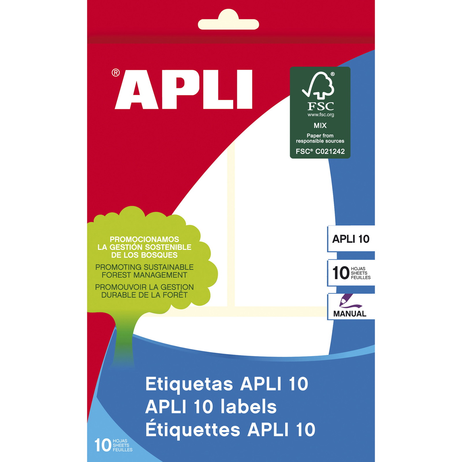 Apli Manual etiketter 53x100mm