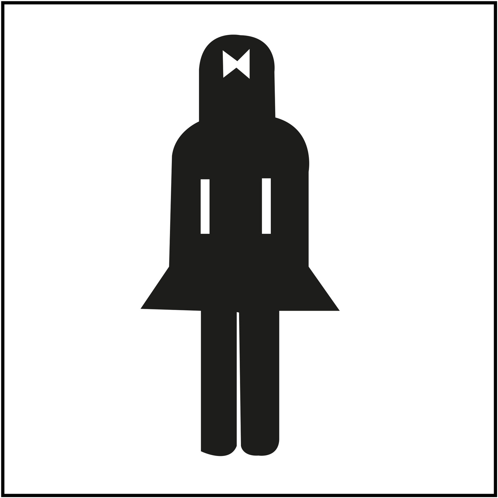 Apli D-sign klistermærke damer 114x114 mm