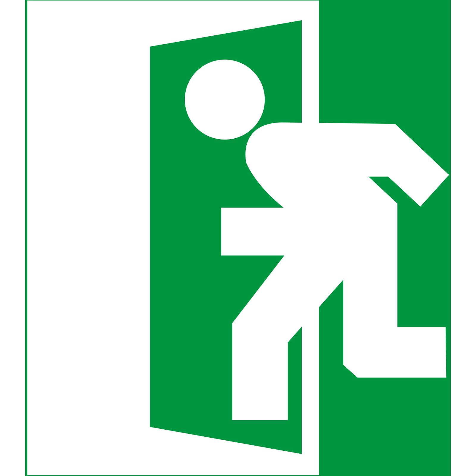 Apli D-sign klistermærke Nødudgang 114x114mm
