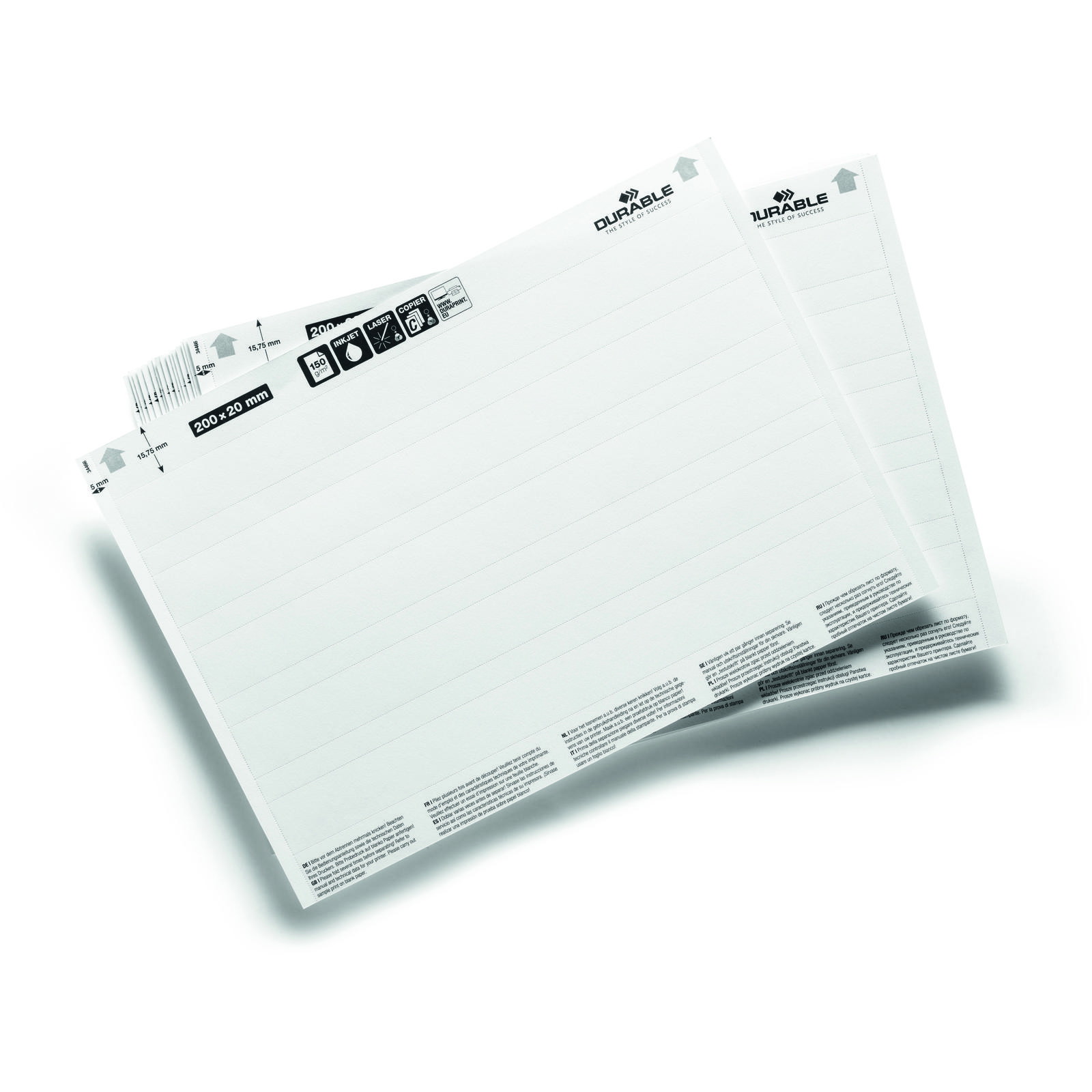 Durable SCANFIX A5 200 x 20 mm indstiksark