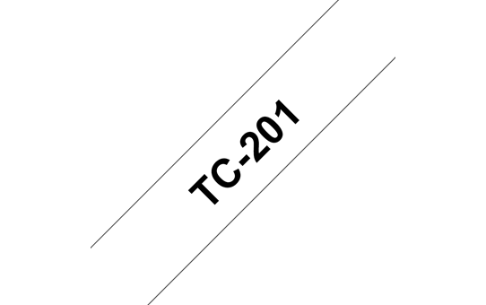 Brother TC labeltape 12mm sort/hvid