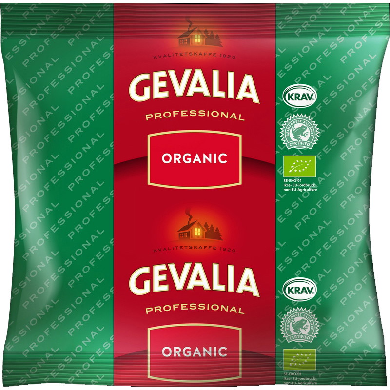 Gevalia Professional Ã¸kologisk medium formalet kaffe 65g/64stk