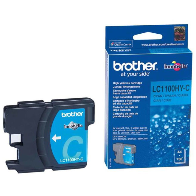 Brother LC1100HYC Cyan BlÃ¦kpatron, 700 sider
