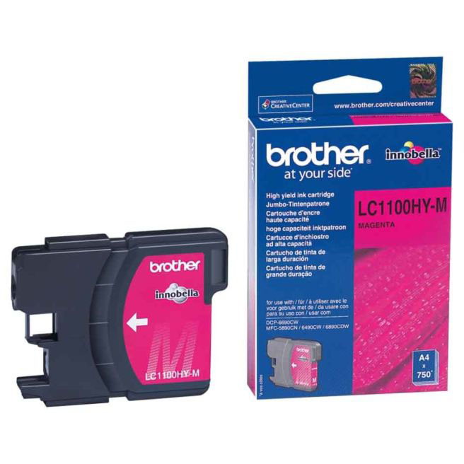 Brother LC1100HYM Magenta BlÃ¦kpatron, 700 sider