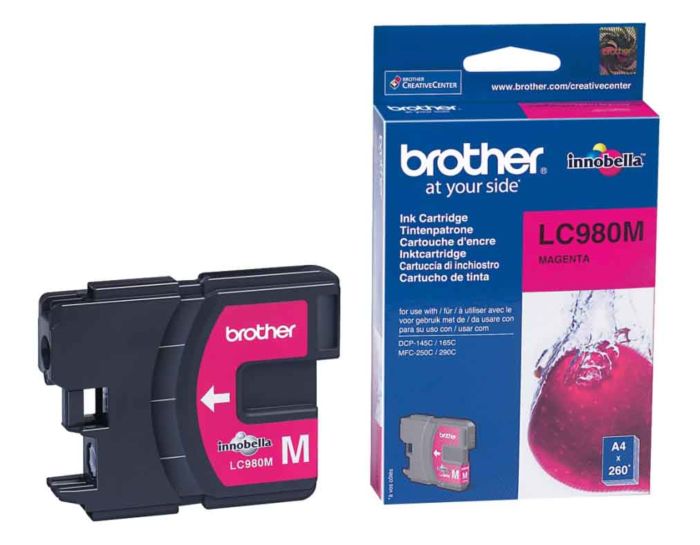 Brother LC980M Magenta BlÃ¦kpatron, 260 sider