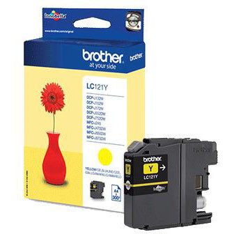 Brother LC-121Y Gul BlÃ¦kpatron, 300 sider