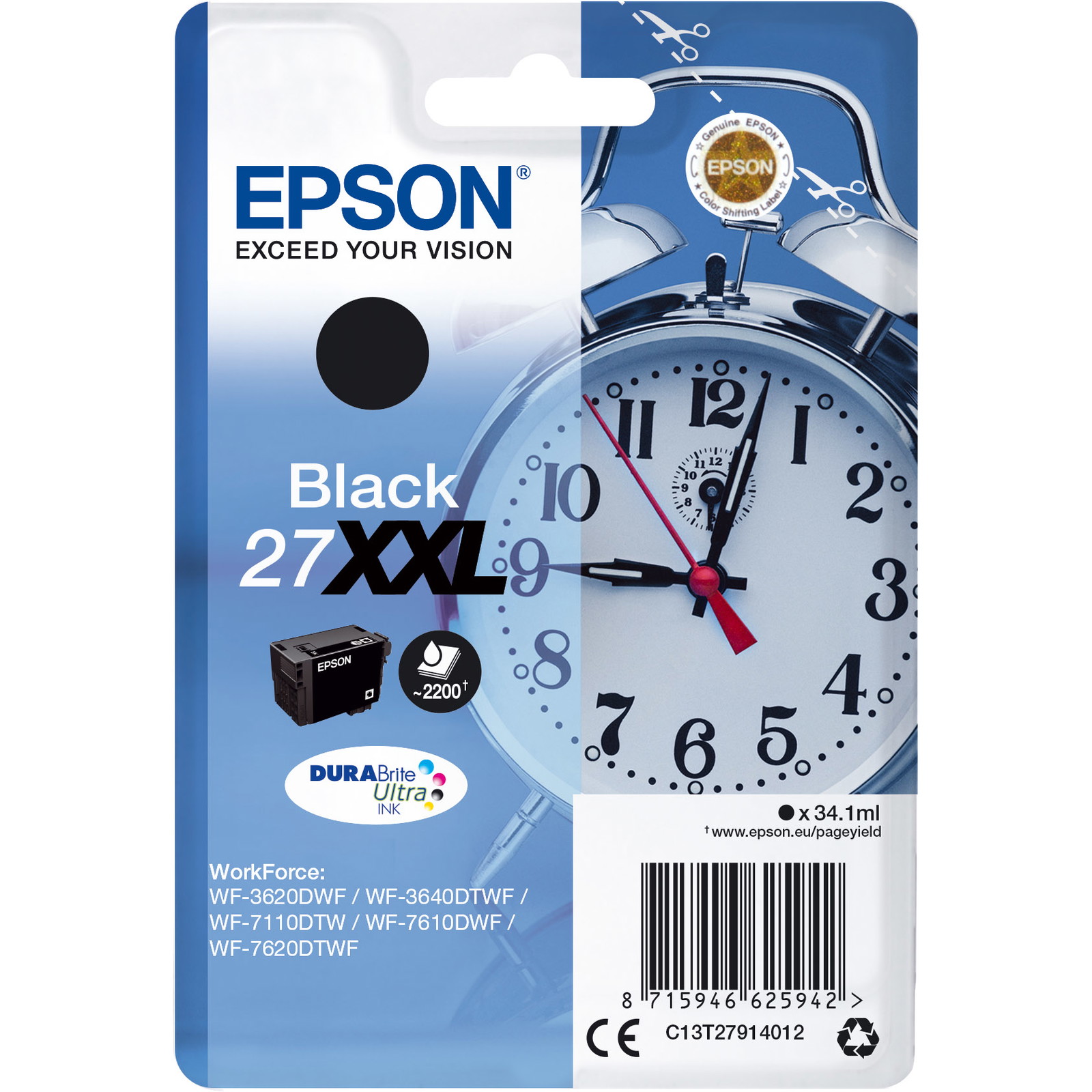 Epson T2791 Sort BlÃ¦kpatron, 2.200 sider