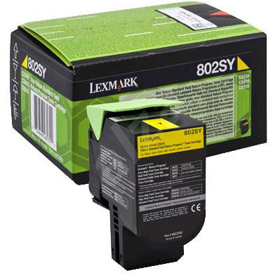 Lexmark 80C2SY0 Gul Lasertoner, 2.000 sider