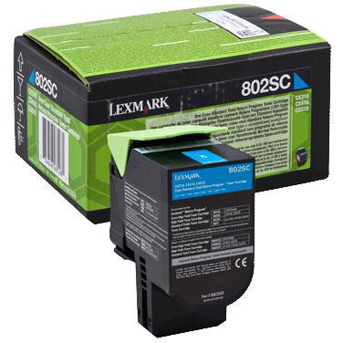 Lexmark toner 802SC Cyan 2000 sider  80C2SCO