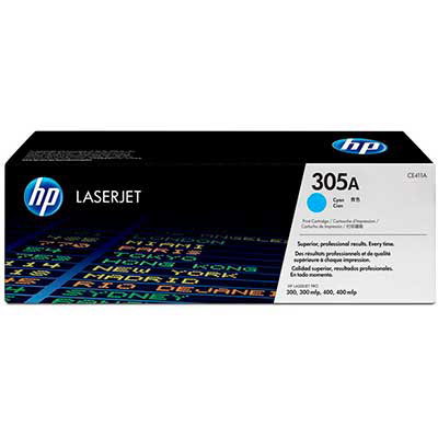 HP 305A CE411AC cyan lasertoner, 2.600 sider