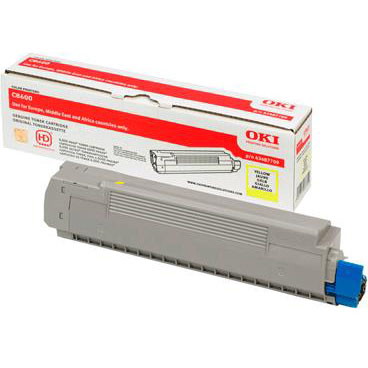 Oki toner 43487709 yellow C8600/C8800