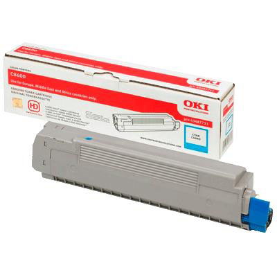 Oki toner 43487711 cyan C8600/C8800