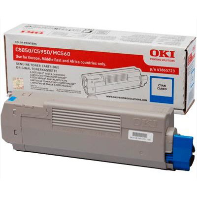 Oki toner 43865723 cyan 5850/5950