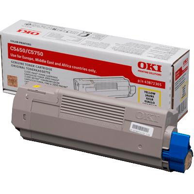 Oki toner 43872305 YELLOW C5750