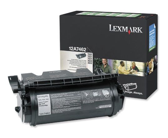 Lexmark 12A7462 sort lasertoner, 21.000 sider