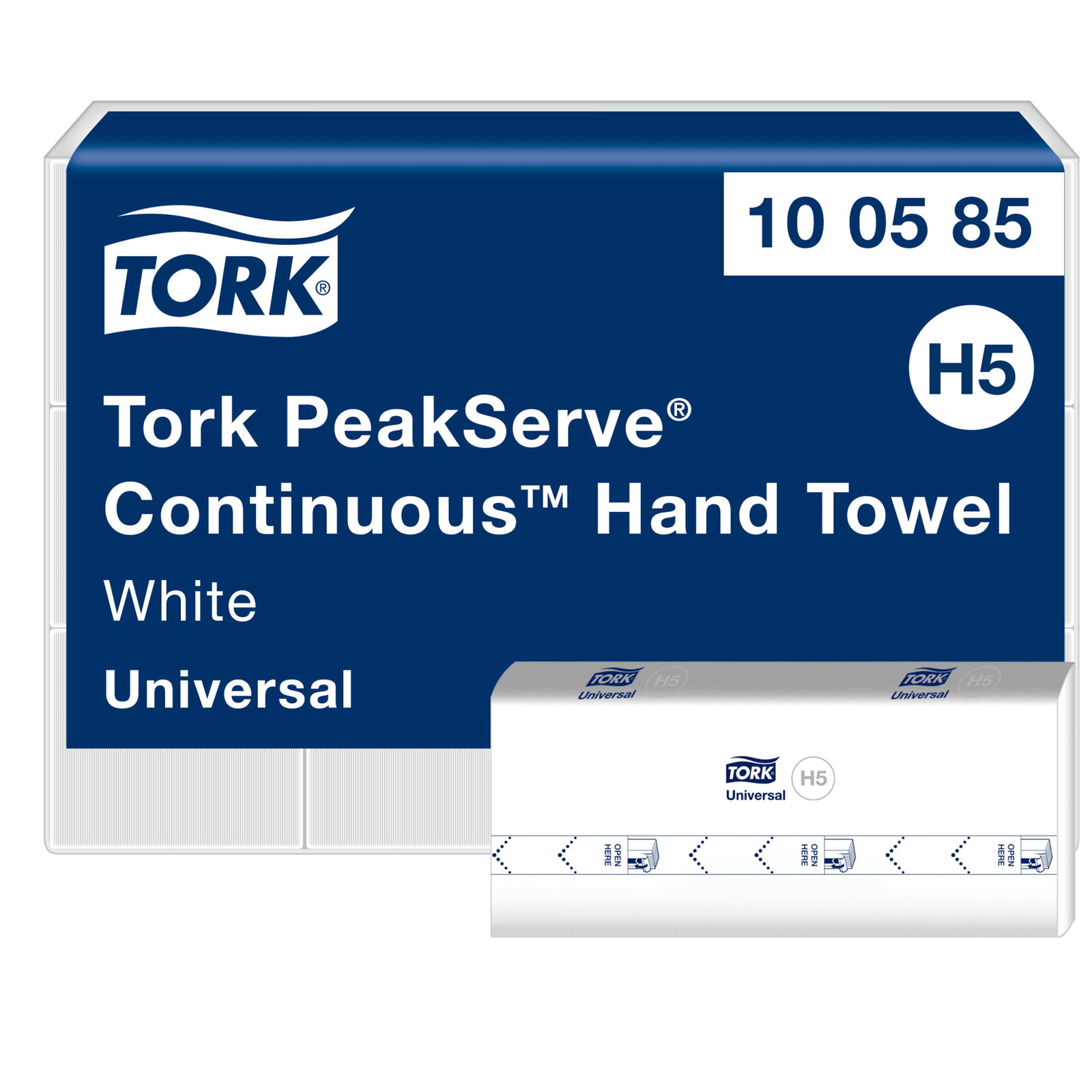 Tork 100585 PeakServe hÃ¥ndklÃ¦deark H5 hvid 4920ark