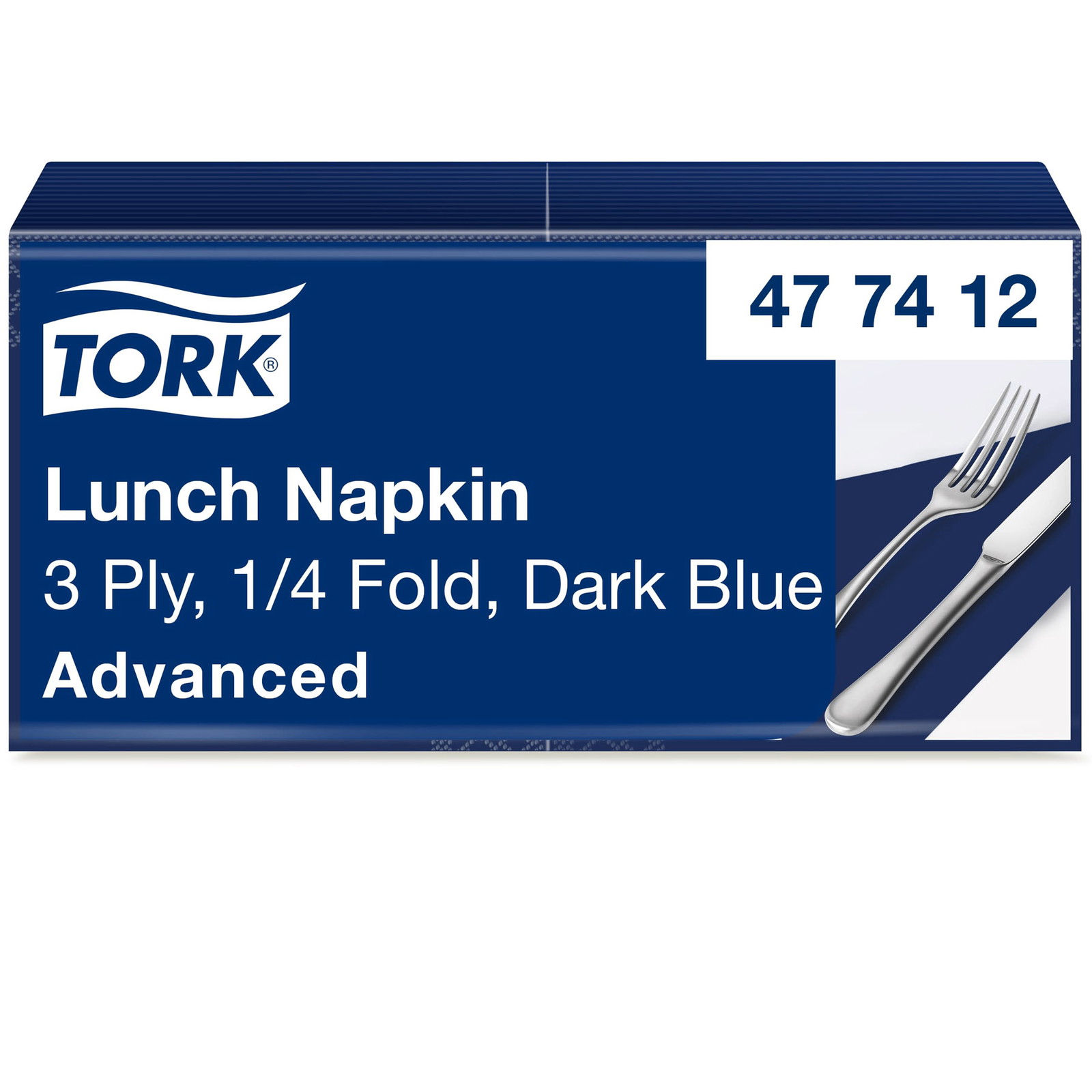 Tork 477412 Advanced Soft frokostservietter 33x33 cm 3-lags blÃ¥ 150 stk