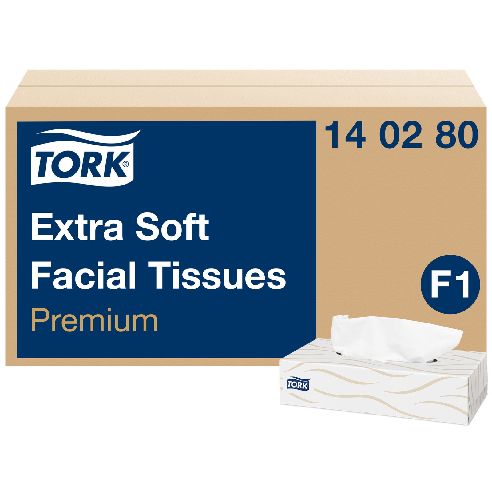 Tork 140280 Extra Soft ansigtsservietter 2-lags F1 hvid 100stk