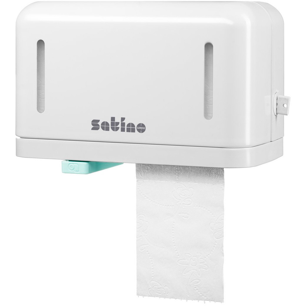 Satino Twin-Roll toiletpapirdispenser hvid