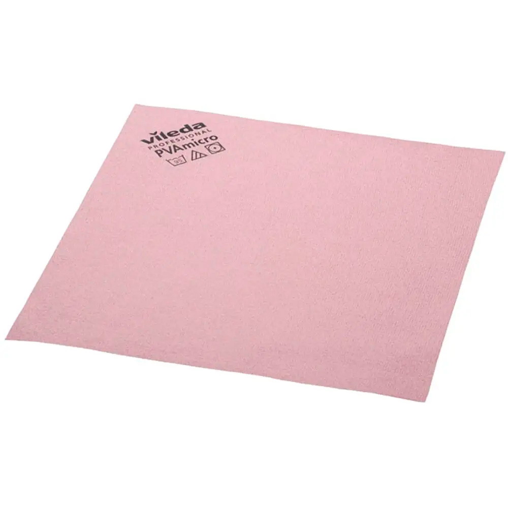Vileda PVA mikrofiberklud i 38x35 cm. 5/pk i rød