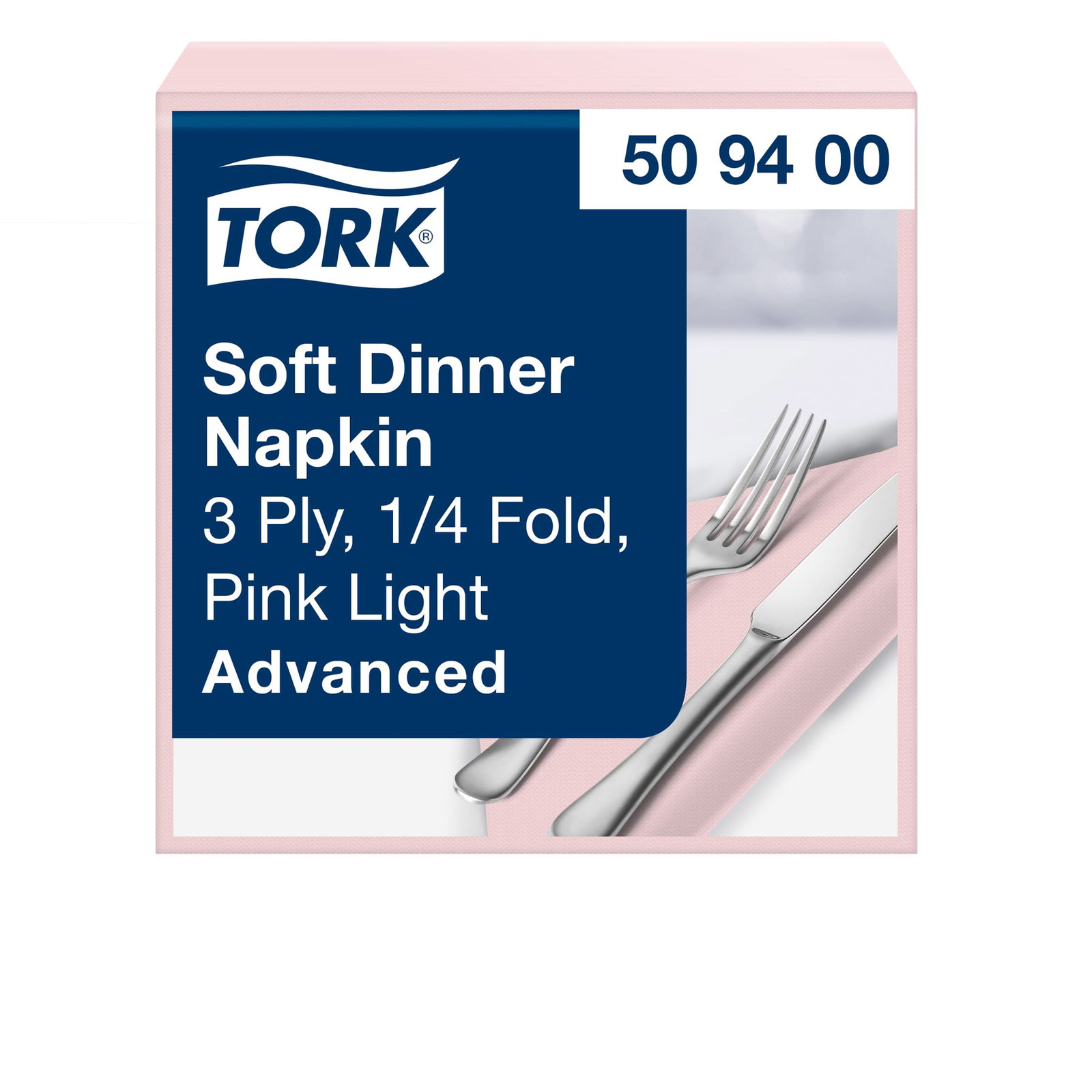 Tork 509400 Advanced Soft servietter 39x39cm lyserÃ¸d 100stk