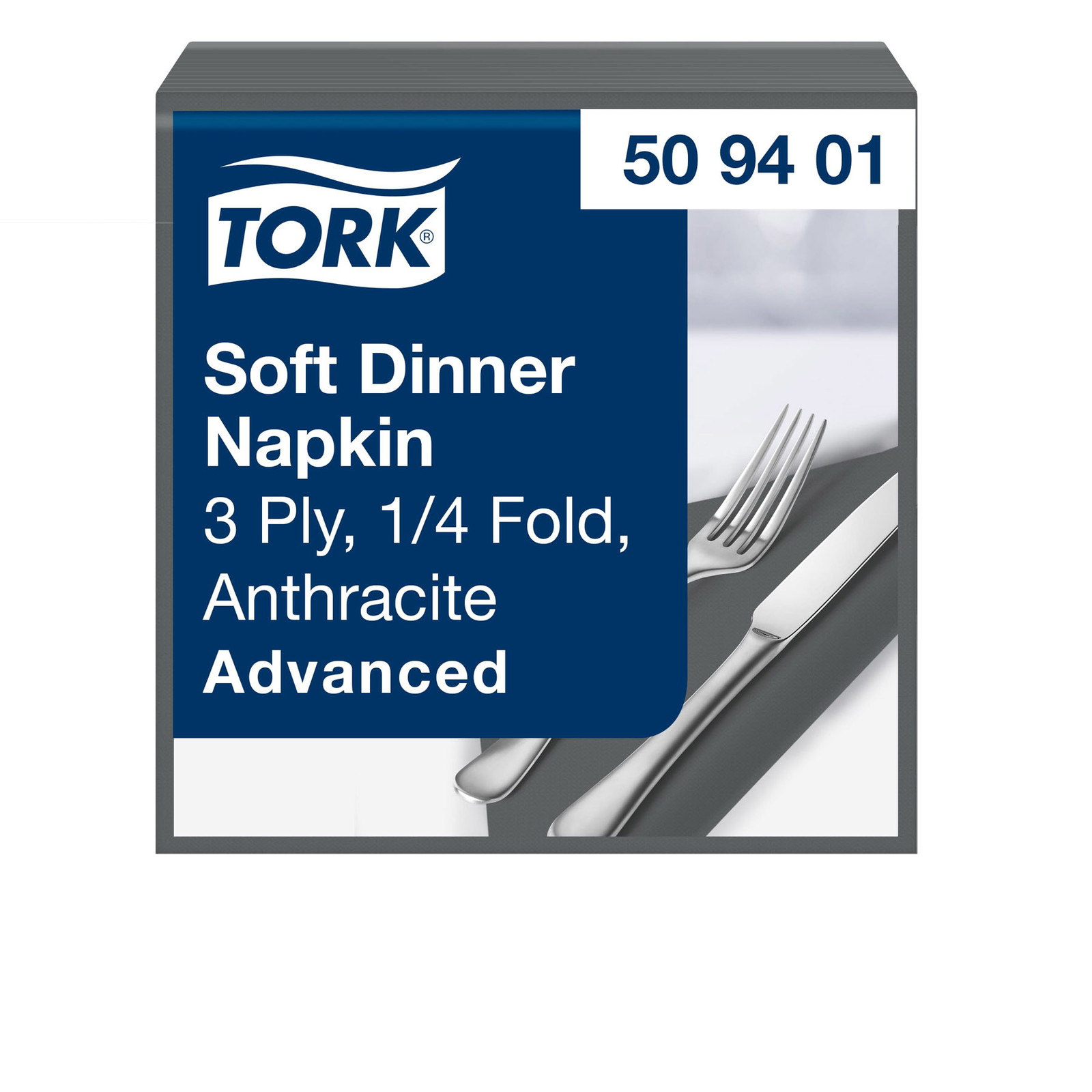 Tork 509401 Tissue 39x39 cm 100 servietter grÃ¥