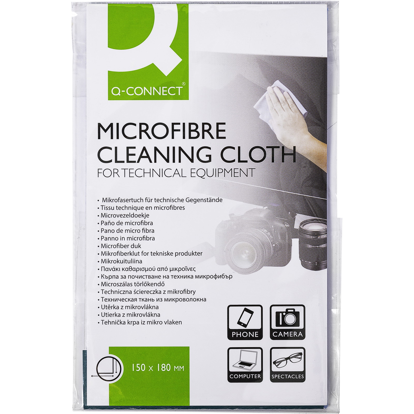 Q-connect microfiberklud til skÃ¦rme, briller mv