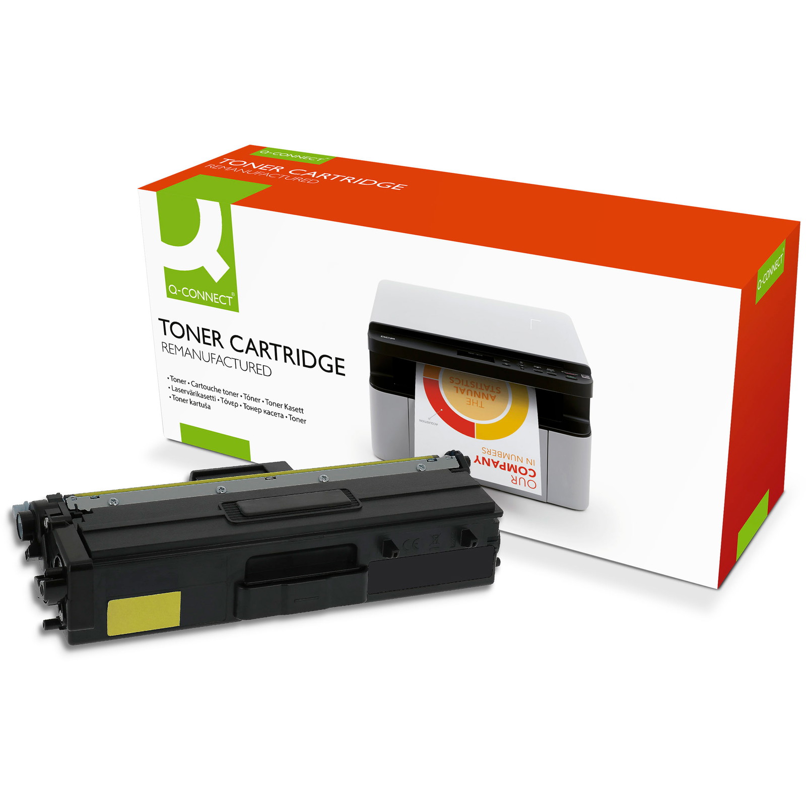 Q-connect TN421 toner gul 1500 sider