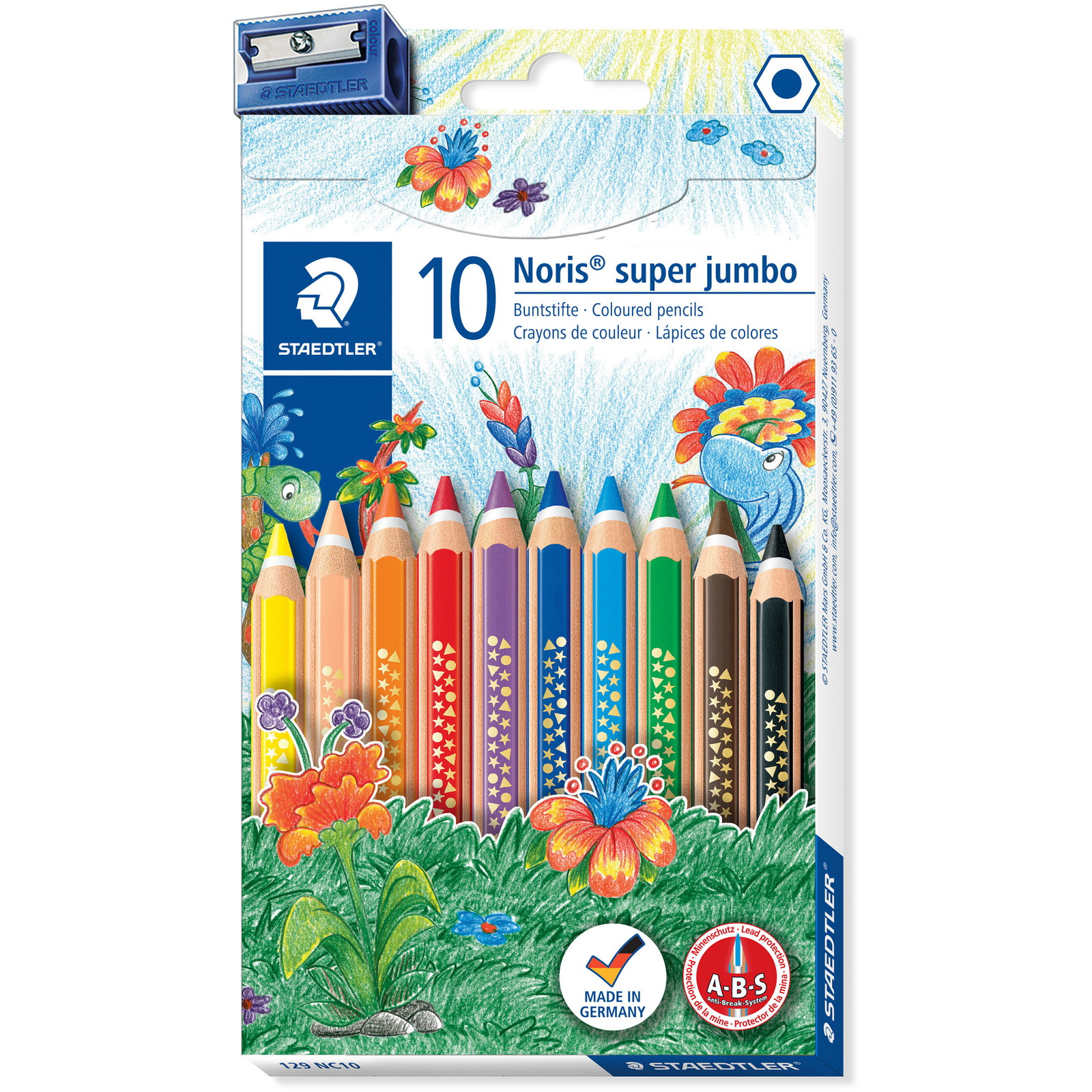 Staedtler Noris 129 Super Jumbo farveblyanter 10stk