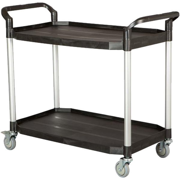 Tina Trolleys L bordvogn fiberplast sort