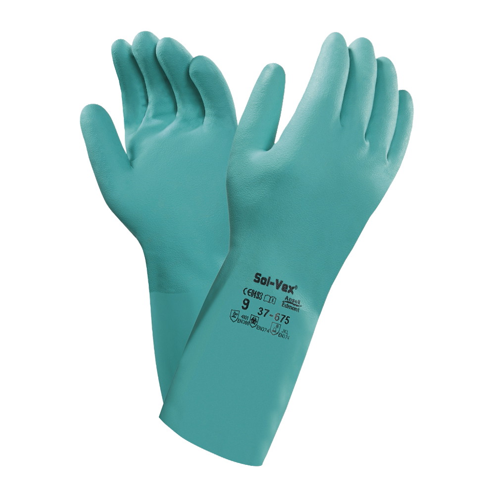 Ansell Sol-Vex 37-675 handske STR. 9 grÃ¸n