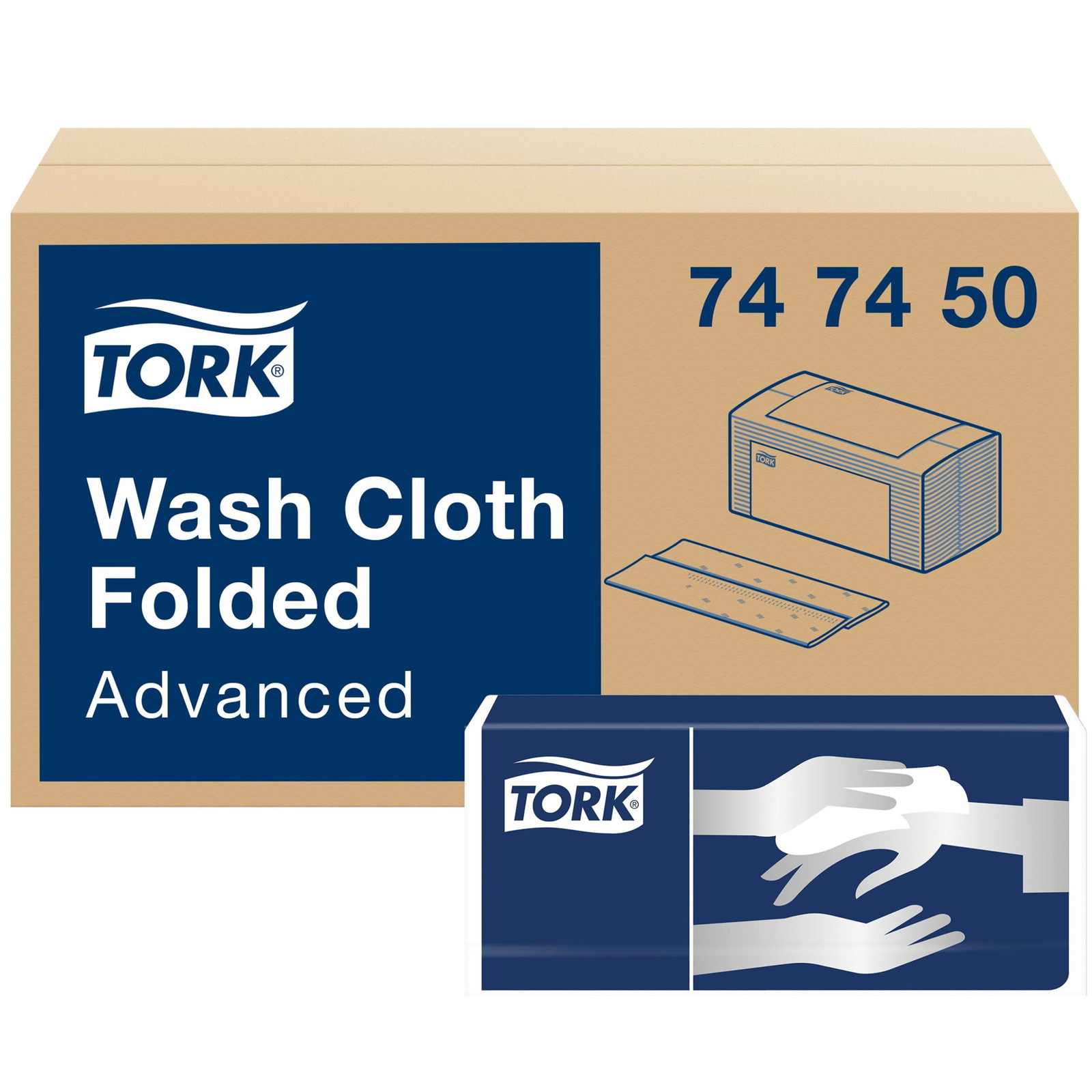 Tork 747450 Advanced vaskeklude 19x25cm hvid