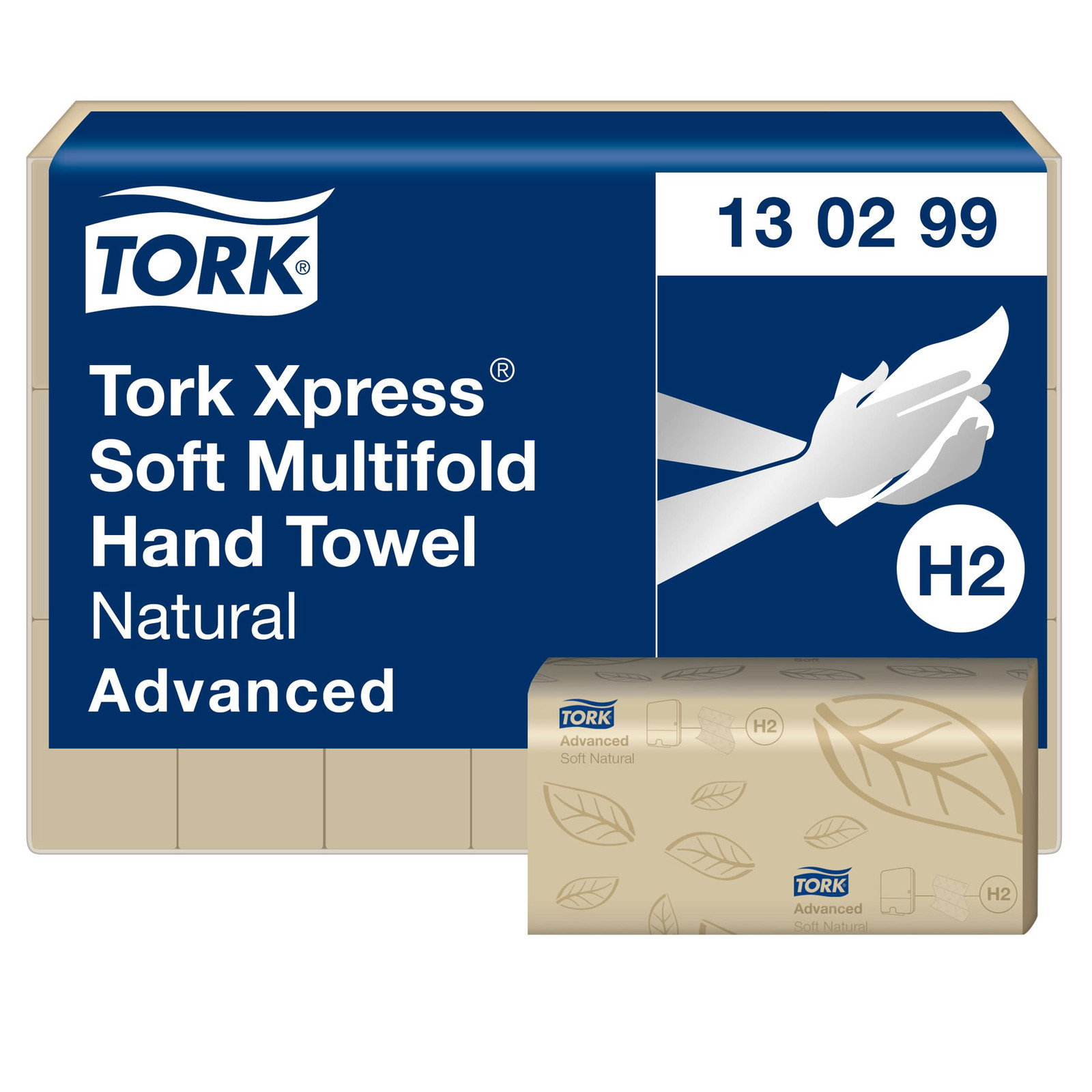 Tork 130299 Xpress Soft hÃ¥ndklÃ¦deark 2lags H2 natur