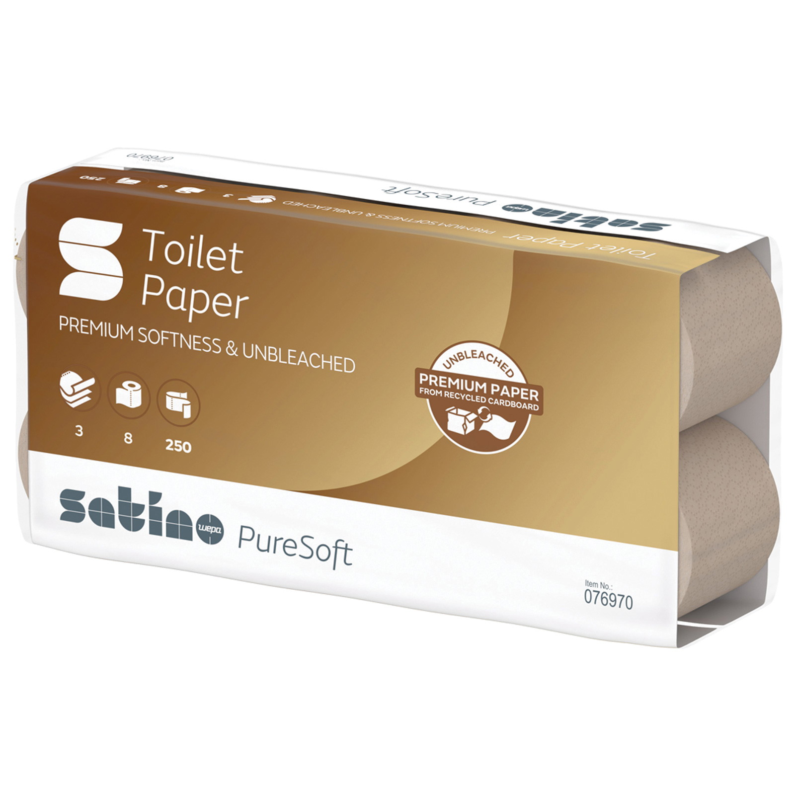 Satino PureSoft toiletpapir 3-lags 9,4cmx27,5m 64rl