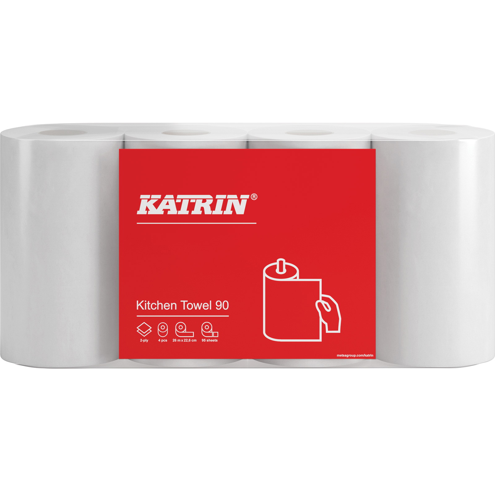 Katrin Basic kÃ¯Â¿Â½kkenrulle 2-lags 22,6cmx26,6m hvid 32rl