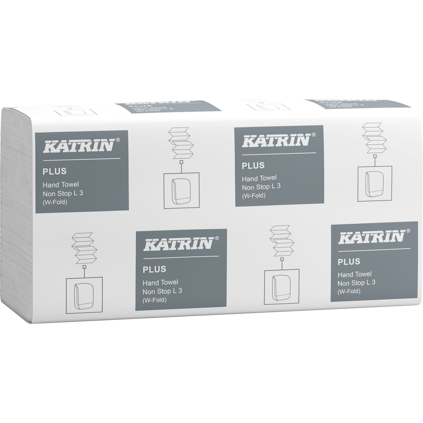 Katrin 87099 Plus hÃ¯Â¿Â½ndklÃ¯Â¿Â½deark 34x20,3cm 3lag W-fold hvid 1890ark