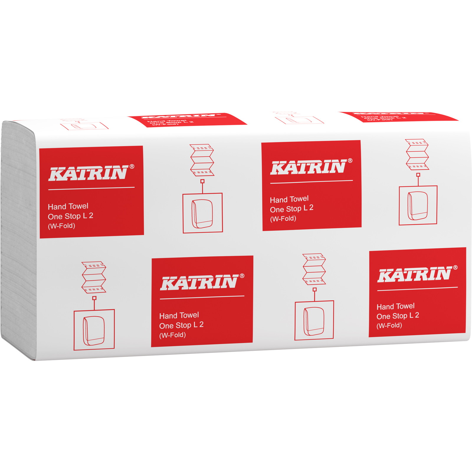 Katrin 87334 hÃ¯Â¿Â½ndklÃ¯Â¿Â½deark 34x20,6cm 2lag W-fold hvid 2310ark