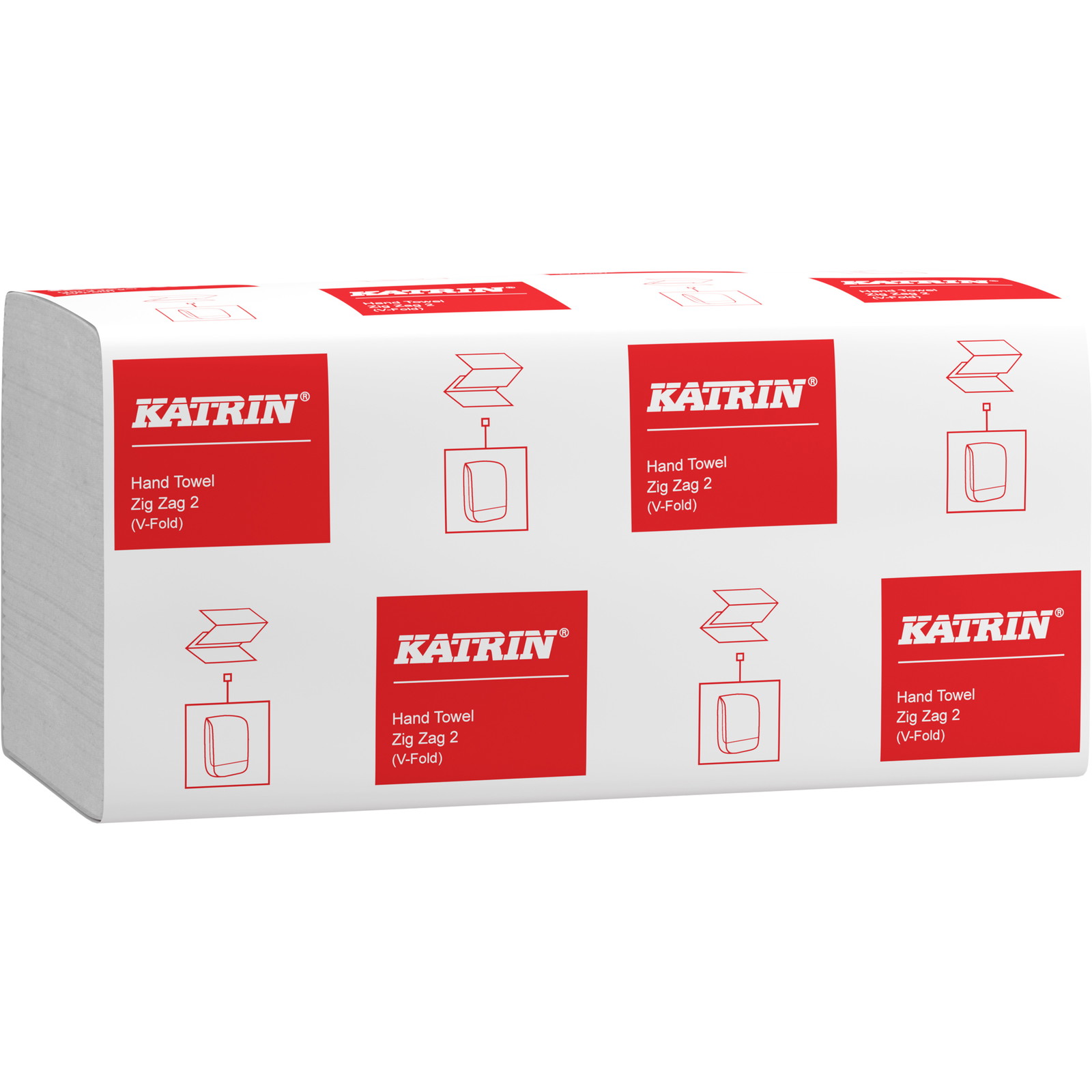 Katrin 35298 hÃ¯Â¿Â½ndklÃ¯Â¿Â½deark 23x22,4cm 2lag V-fold hvid 4000ark