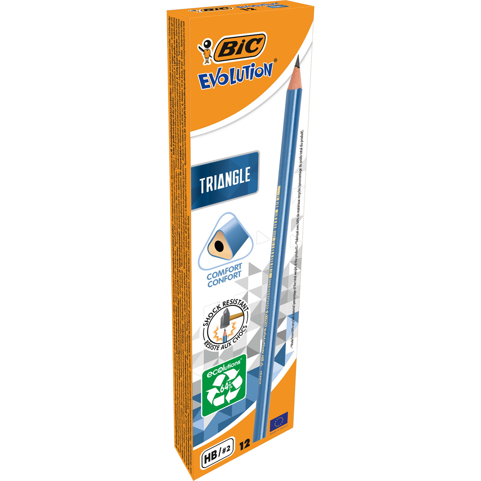 BIC Evolution blyanter HB blÃ¥ 12stk