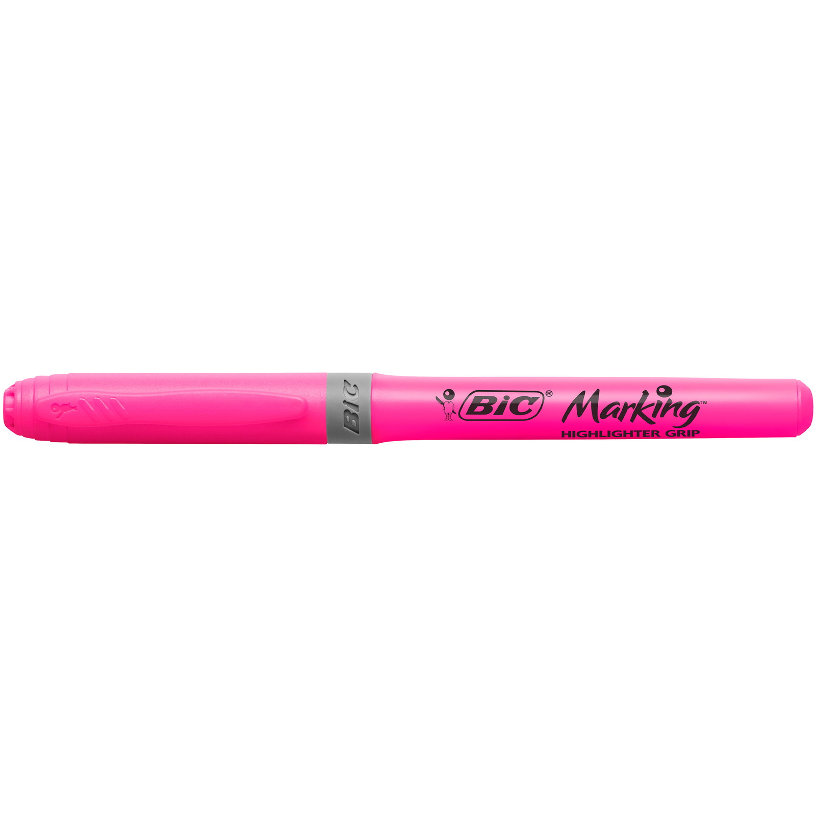 BIC Grip tekstmarker m/skrÃ¥ spids pink 12stk