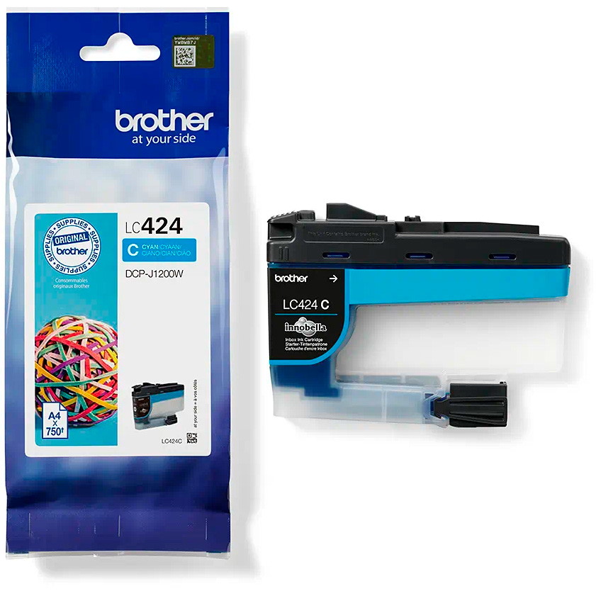 Brother LC424C blÃ¯Â¿Â½kpatron 750 ark cyan