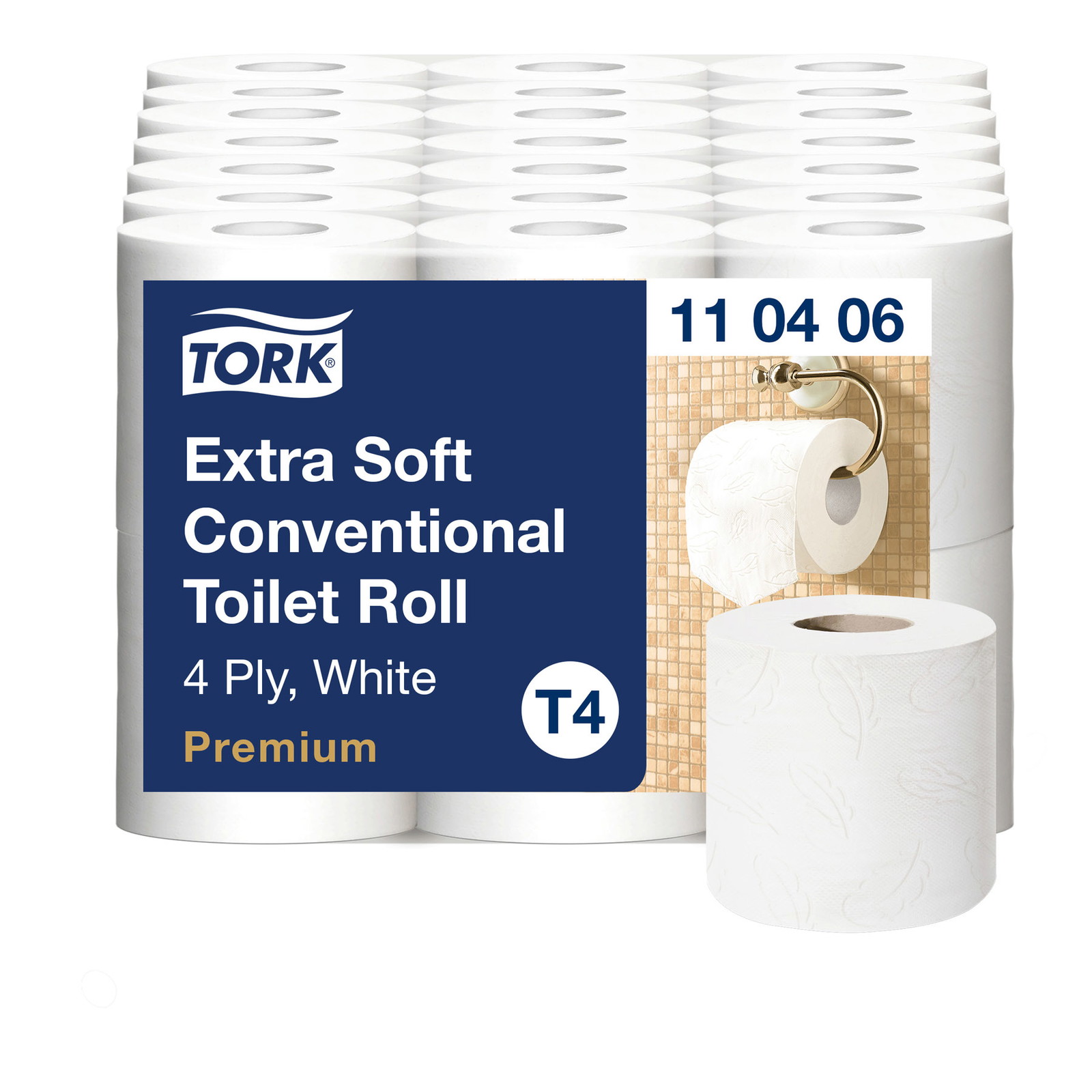 Tork 110406 Premium toiletpapir 18,8mx12,5cm 4-lags hvid 42rl