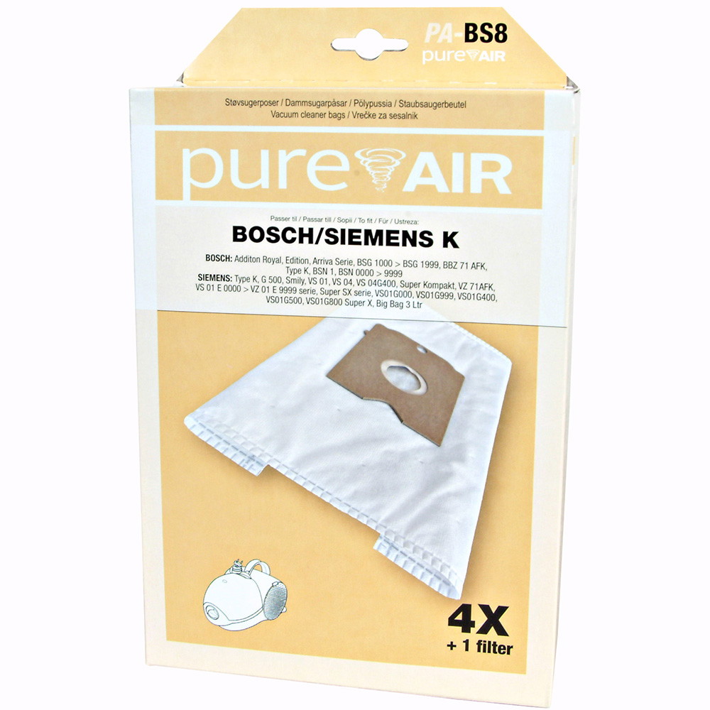 PureAir BS8 stÃ¸vsugerposer t/Siemens Smily type K