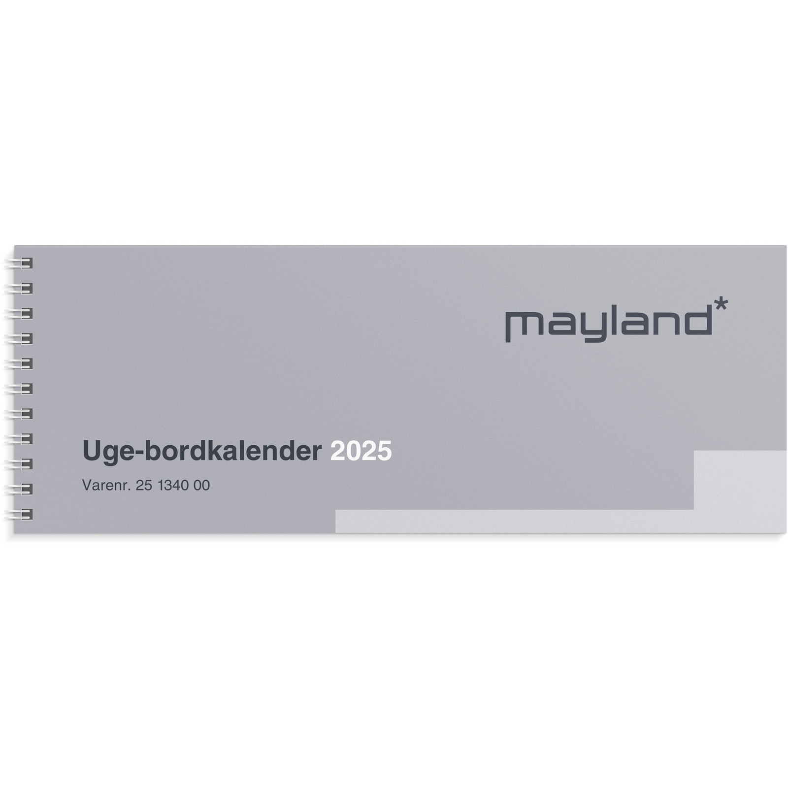 Mayland 2025 25134000 uge-bordkalender 9,7x26cm hvid