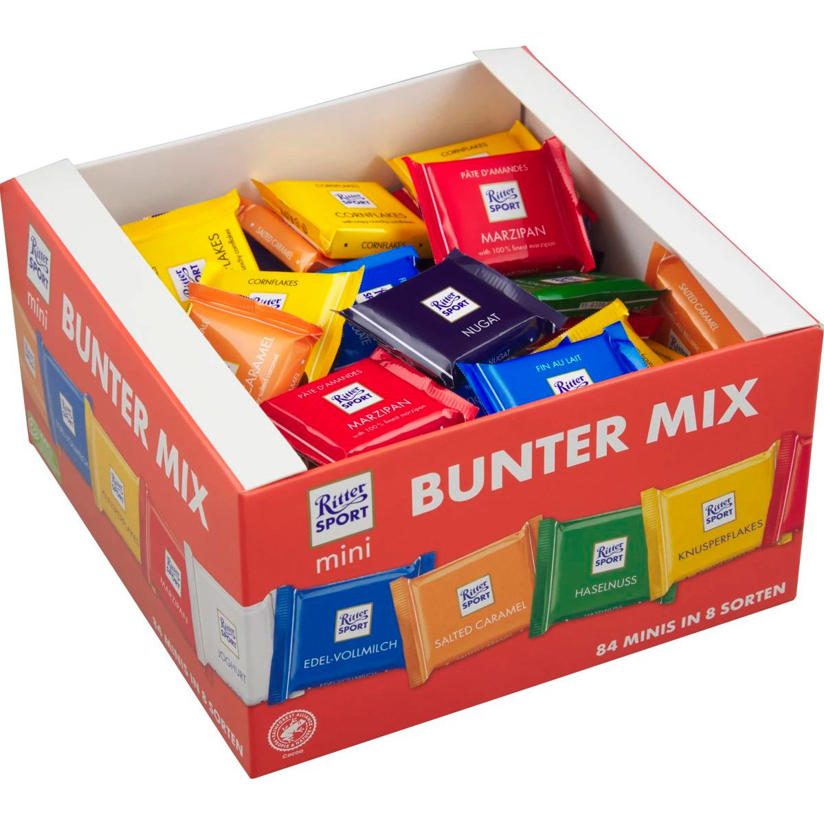 Ritter Sport Mini chokolade assorteret 84stk