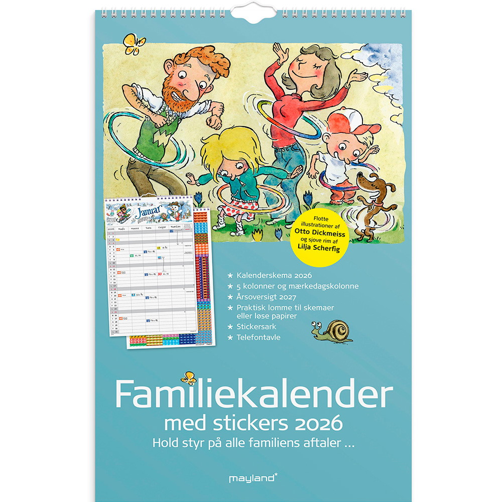 Mayland 2026 26066240 5 kolonner vægkalender 27x42cm